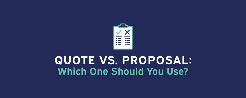 quotation vs proposal