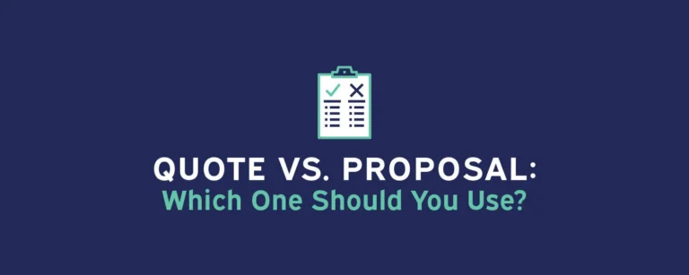 quotation vs proposal